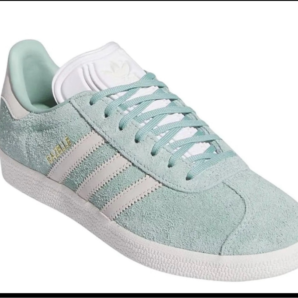 Adidas Women's Light Green Suede Sneakers
